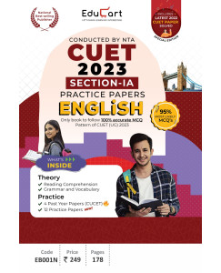Educart NTA CUET English Section I A Practice Papers 2023